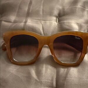 Quay Australia Honey Tortoiseshell Square Sunglasses - Brown Gradient Lenses